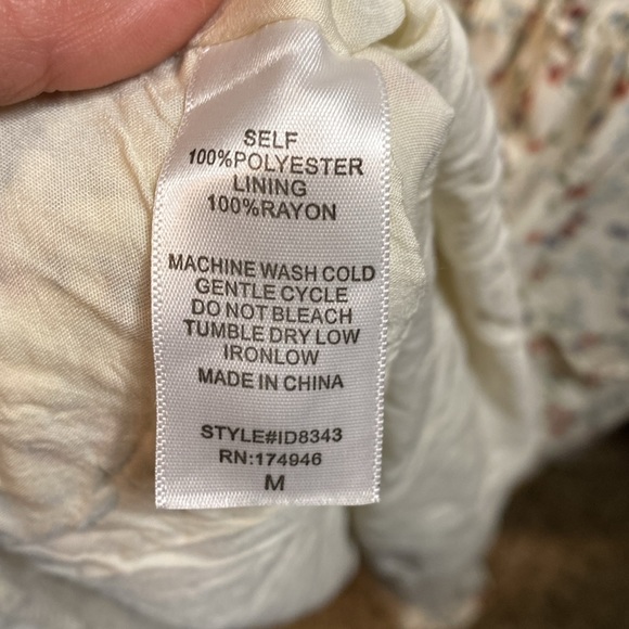 Floral maxi dress with built in slip, size M - Picture 6 of 6